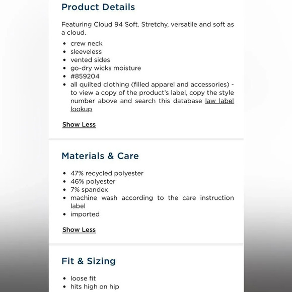 Old Navy Active Women’s NWT Cloud 94 Soft Lightweight Tank Top Plus Size 4X New - Picture 7 of 7